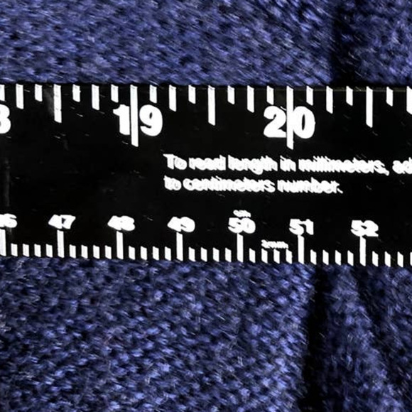 VINTAGE 90s St Georges Sweater Cardigan Blue Mohair Blend Italian Made Sz Large - Picture 9 of 12